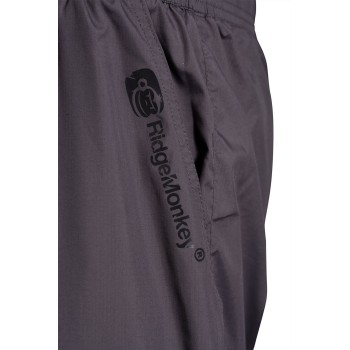RidgeMonkey APEarel Dropback Lightweight Hydrophobic Trousers Grey Bikses ūdensizturīgas, pelēkas