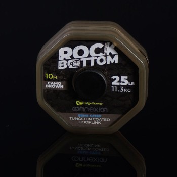 RidgeMonkey Connexion Rock Bottom Tungsten Coated Hooklink Pavadiņa materiāls