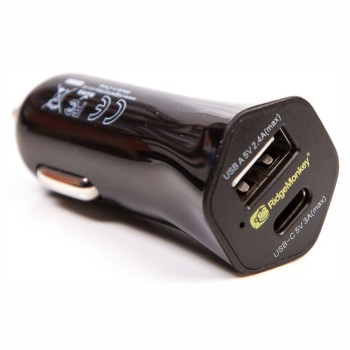 RidgeMonkey Vault 15W USB-C Car Charger Adaptor Automašīnas adapteris uzlādēšanai 15W 