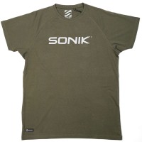 SONIK Green Raglan Tee T-Shirt T-krekls