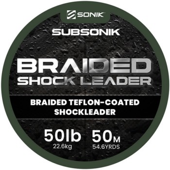 SONIK Subsonik Braided Shock Leader Pīts šoklīderis 50lb, 50m