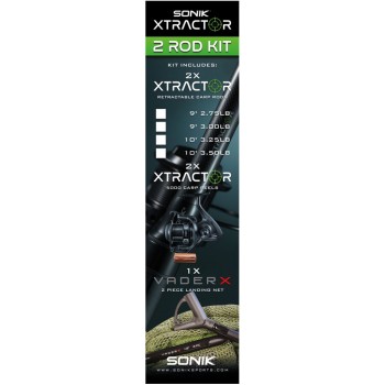 SONIK Xtractor 2 Rod Carp Kit Karpu komplekts