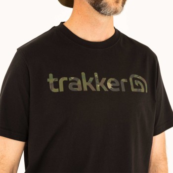 TRAKKER CR Logo T-Shirt Black Camo T-krekls