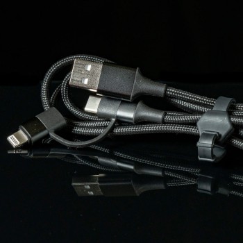 WOLF 2 in 1 Charging Cable Uzlādes kabelis