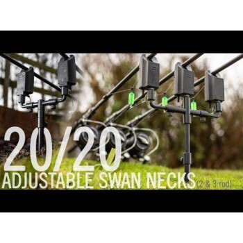 CYGNET 20/20 Adjustable Swan Neck Buzzer Bars 2 Rod Šķērsstienis 2 makšķerēm
