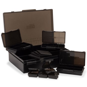 NASH Box Logic Medium Tackle Box Loaded Kastes komplekts Vidējais